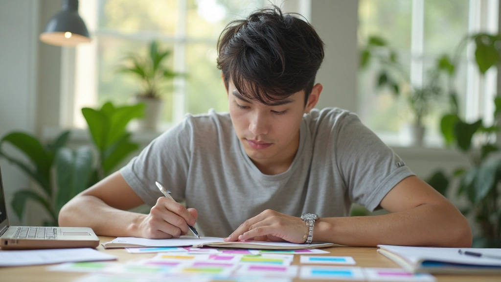 Стопка цветных флешкарт для изучения языка и запоминания информации