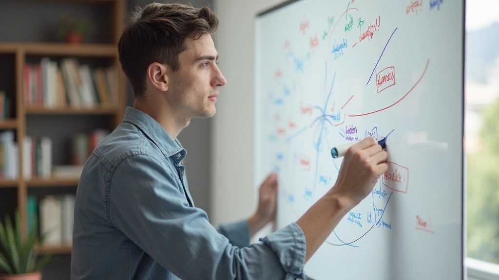 Пример ментальной карты с центральной идеей и ветвящимися концепциями